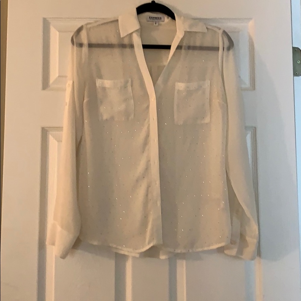 Dressy chiffon sparkly shirt